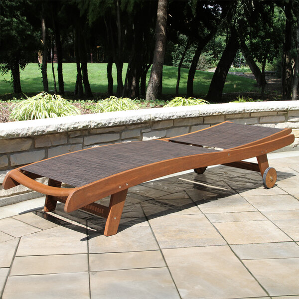 Outdoor Interiors Eucalyptus Chaise Lounger