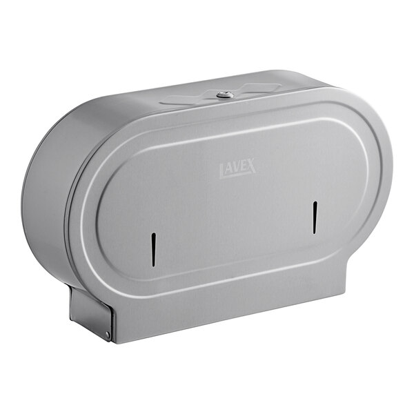 Thunder Group Jumbo-Roll Toilet Tissue Dispenser - 18/8 Stainless Steel Twin Roll Holder