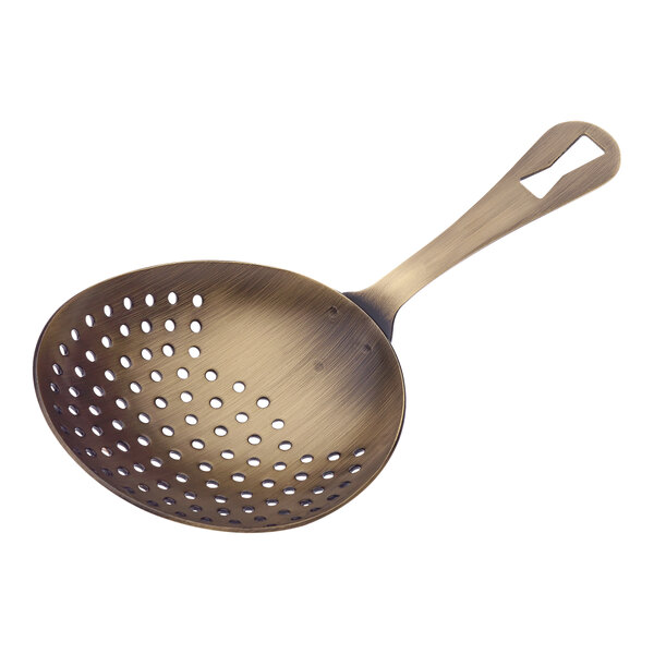 Barfly 9 1/4" Gold-Plated Julep Strainer M37028ANG
