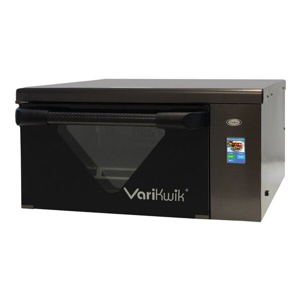 Cadco VariKwik VKII-220 Charcoal Finish Countertop High-Speed Oven with 2 1/2" Touchscreen - 4,200W, 220V