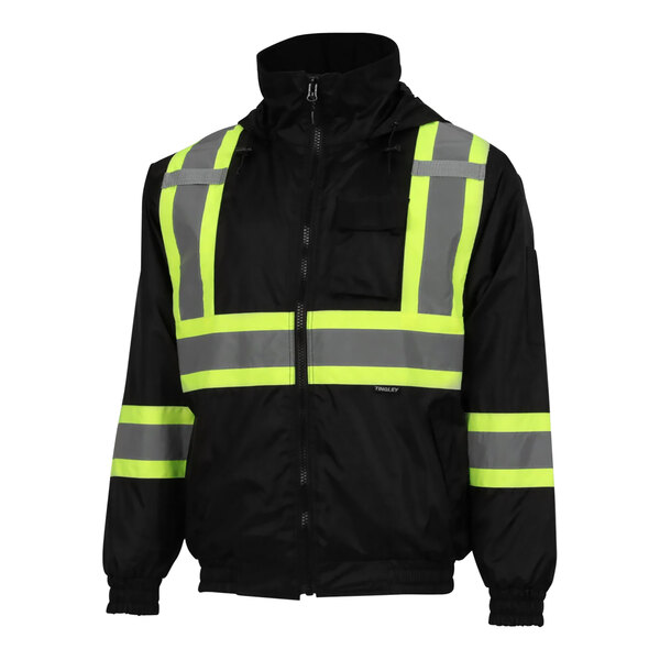 ジャケット・アウター HOODED BOMBER TRACK JACKET BLACK SIZE 1 N-Ferno Unisex 6466 Thermal Work Jacket at Tractor Supply Co