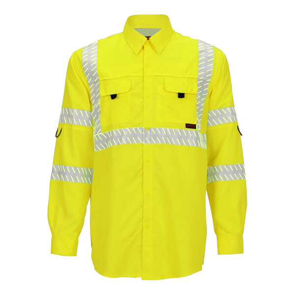 Tingley Job Sight Type R Class 3 Hi-Vis Lime Long Sleeve Sportsman