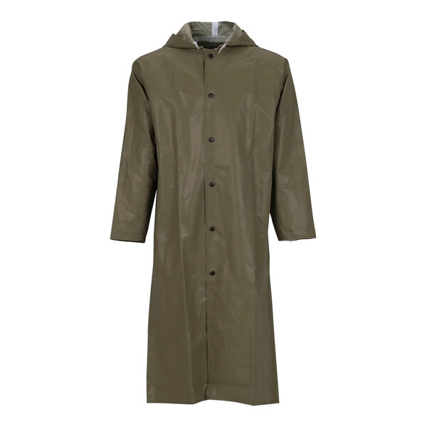 Tingley Magnaprene Olive Drab Mid-Length Rain Coat with Hood