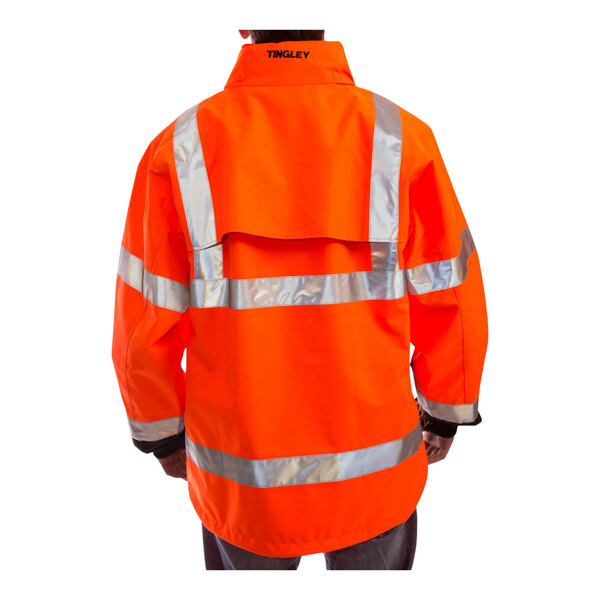 Tingley Icon Type R Class 3 HiVis Orange Jacket with Black Panels