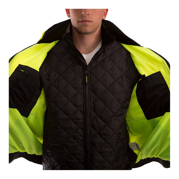 Tingley Bomber 3.1 Type R Class 3 HiVis Lime Jacket with Black Panels