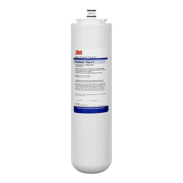 A white cylinder with a blue and black label reading "3M Water Filtration Products 5631305 TDS Adjustment Filter Cartridge"