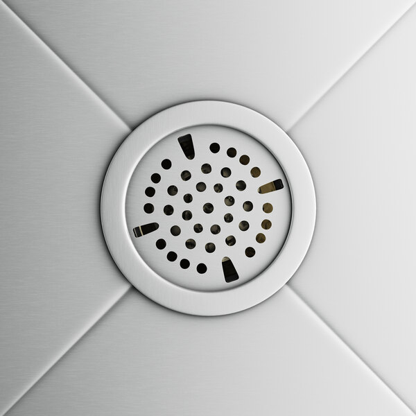 A close-up of a drain.
