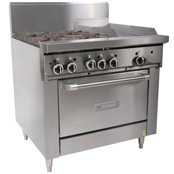 Garland G364G12C Liquid Propane 4 Burner 36" Range with 12" Griddle