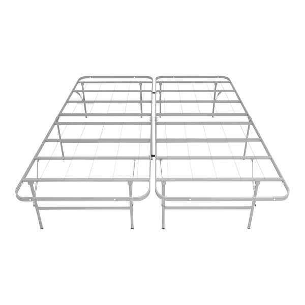 Rize Home 53" x 79" x 14" Full XL Silver Steel Platform Bed Base