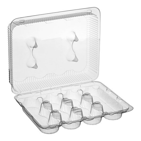 Polar Pak Clear Plastic 12-Compartment Muffin / Cupcake Hinged ...
