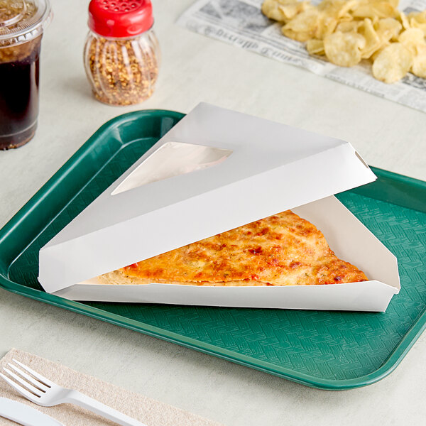DISH// TRIANGLE 限定ボックス Choice White Plain Clay-Coated Clamshell Pizza Slice Box with