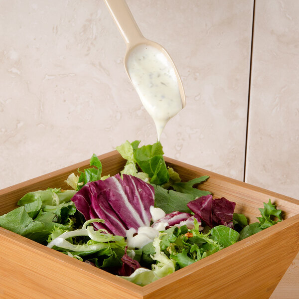 Carlisle 445006 .25 oz. Beige Solid Salad / Salad Bar / Buffet Spoon
