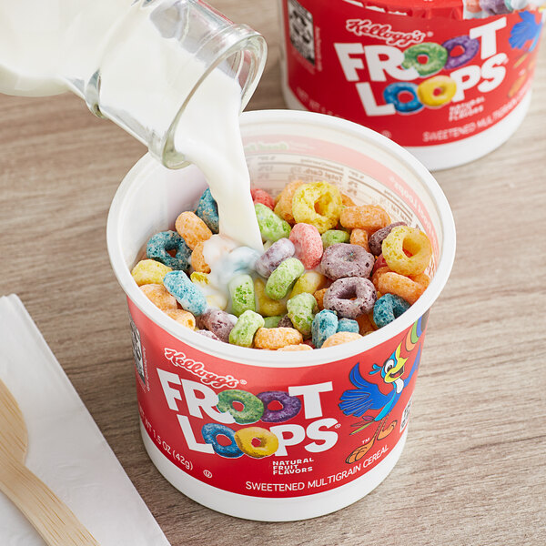 Kellogg's Froot Loops Cereal Single-Serve Cup 1.5 oz. - 60/Case