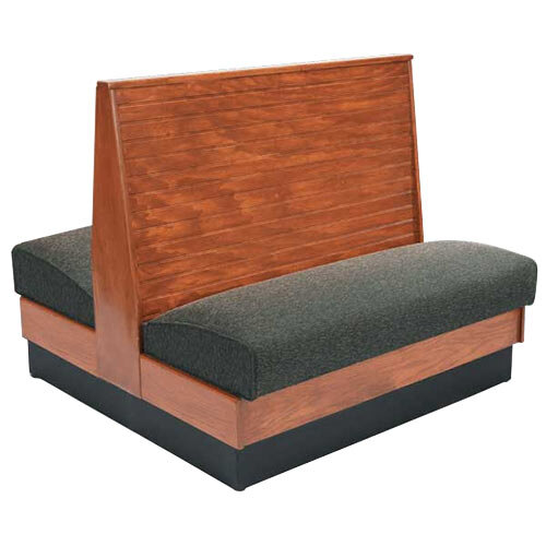 American Tables & Seating AD42-WBB-SSD 30" Bead Board Back Standard Seat Double Deuce Wood Booth