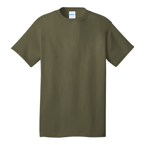 Port & Company® PC54 Unisex Olive Drab Green Short Sleeve TShirt Cotton