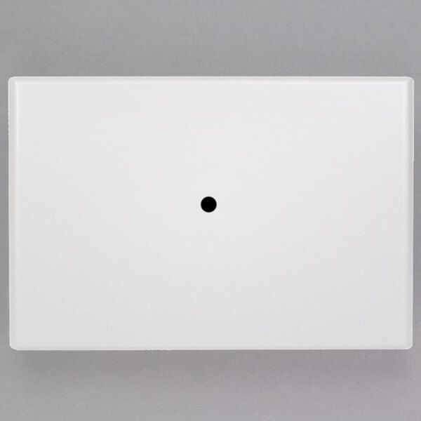 Grosfillex UT275004 48" x 32" White Rectangular Molded Melamine Outdoor Table Top with Umbrella Hole