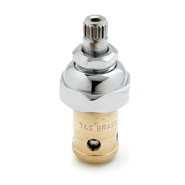 A T&S brass Eterna cartridge assembly for a cold faucet handle.