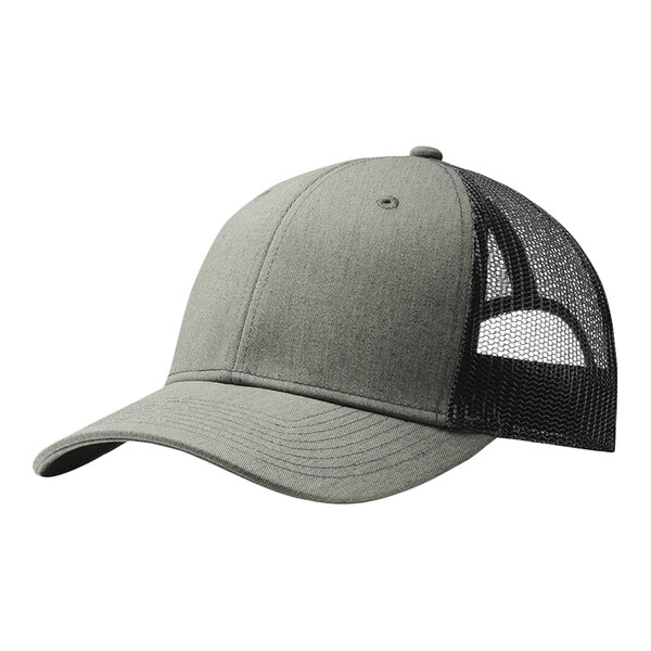Port Authority C402 Customizable Heather Gray / Black 6-Panel
