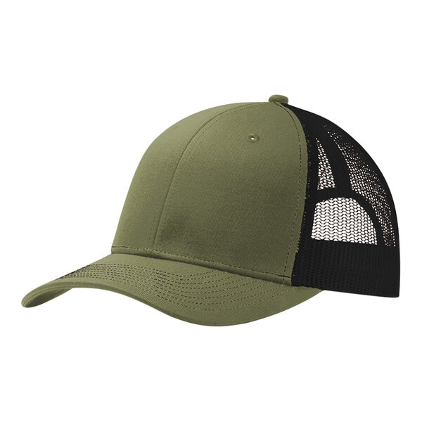 Port Authority C402 Customizable Olive Drab Green / Black 6-Panel