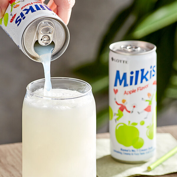 Milkis Apple Milk Soda 8.45 fl. oz. - 30/Case