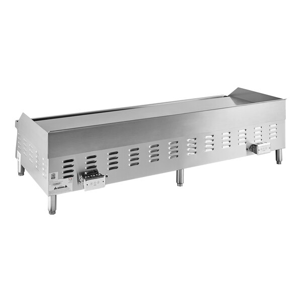 An Avantco stainless steel countertop electric griddle.