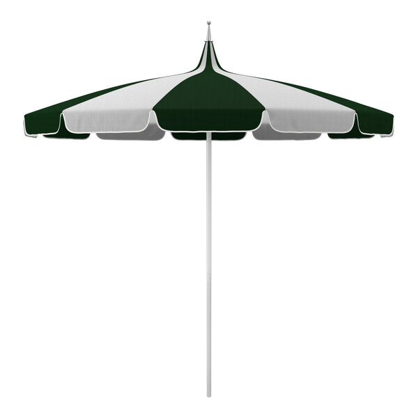 green pagoda patio umbrella - White Frame The tiered polyester canopy Premium Pagoda Patio Umbrella -Sage