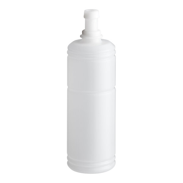 A white plastic Waterloo refill bottle with a white nozzle.
