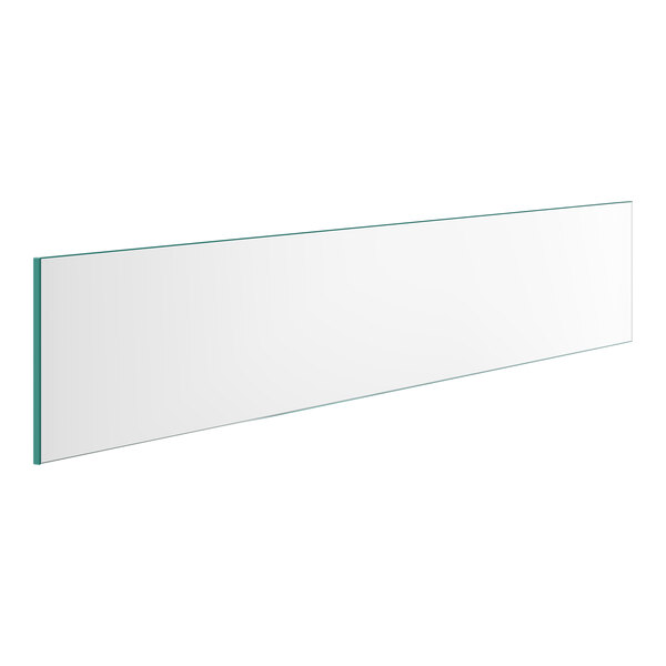 A white rectangular glass panel with a clear surface and green border.