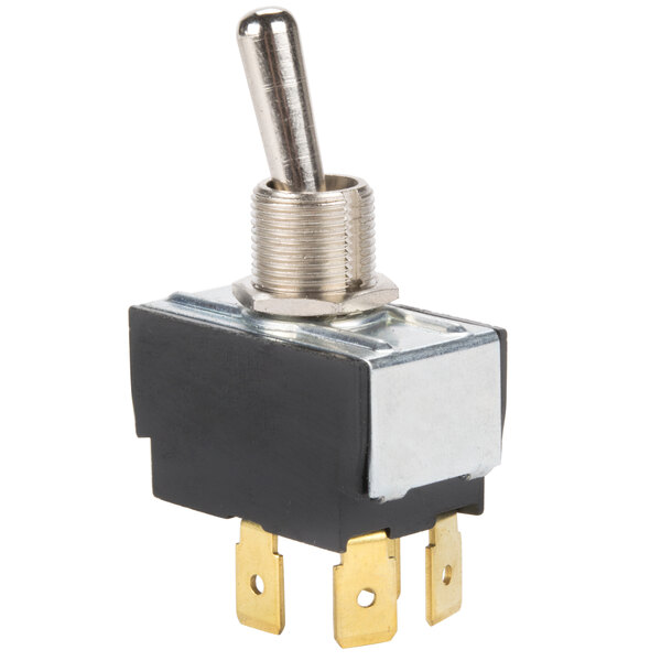 An Optimal Automatics On/Off switch for a Mini Autodoner heating element with a gold plated metal handle.