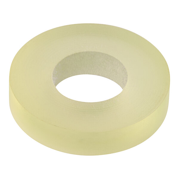A white oval rubber bumper with a white ring on it.
