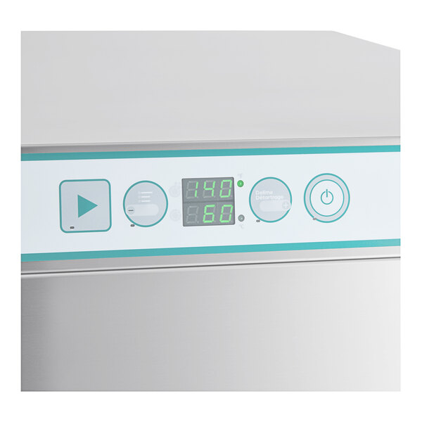 The digital display on a Noble Warewashing LT-DT51 door-type dishwasher.