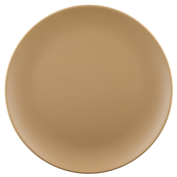 An Elite Global Solutions paper bag-colored round plate.