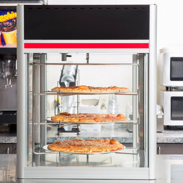 Hatco FDWD-1-120-QS 1 Door Revolving Display Pizza Cabinet 4-Tier Rack Impulse