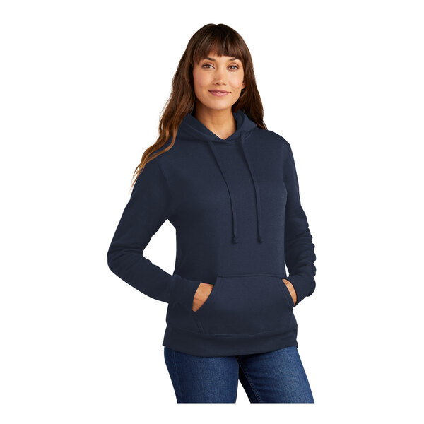 Port & Company Core Fleece Full-Zip Hoodie - Heather Navy, 3XL, 50/50 Cotton/Poly
