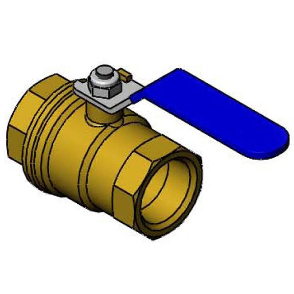 T&S 01748745B Iron Ball Faucet Valve with 3/4" NPT Connections and