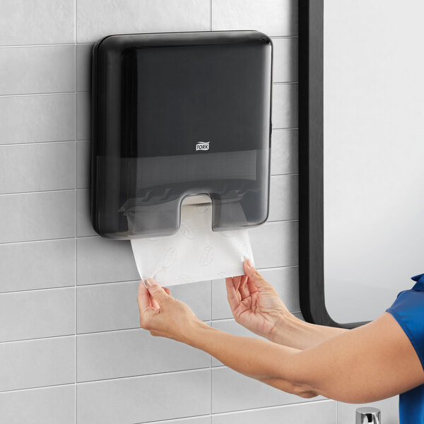 Tork Xpress 553128 Black Mini Wall-Mount Multifold Hand Towel