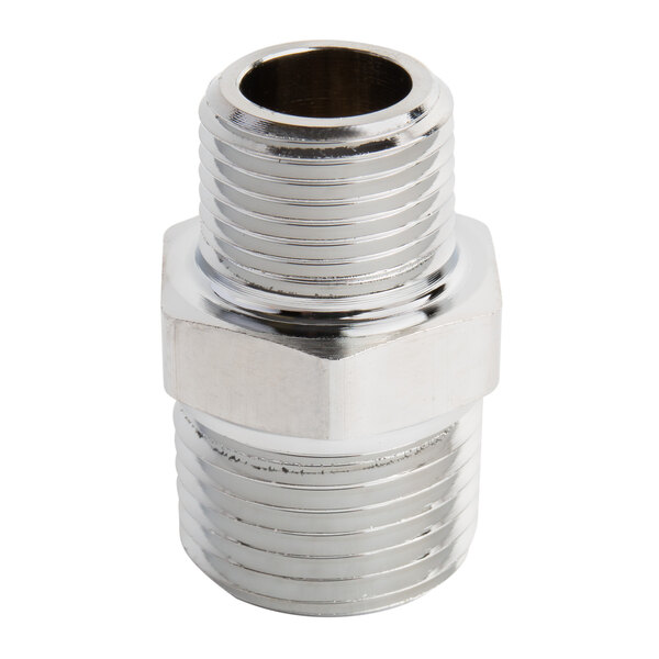 T&S 062A Brass Adapter with 1/2" NPT and 3/8" NPT Male Connections