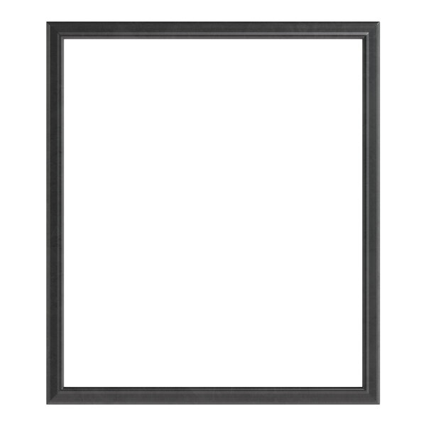 A black door gasket with a white background.