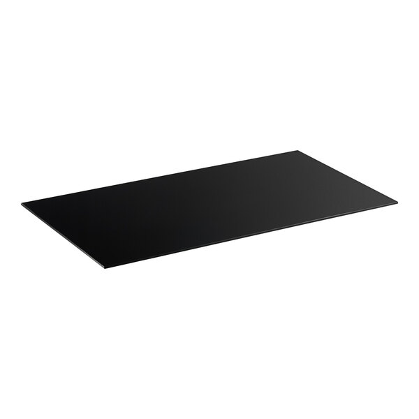 A black rectangular bottom glass frame for a bakery display case.