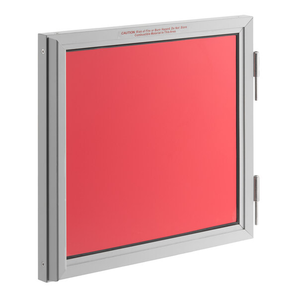 A solid red replacement door designed for Avantco HTIS-1812 and HPIS-1812 units.
