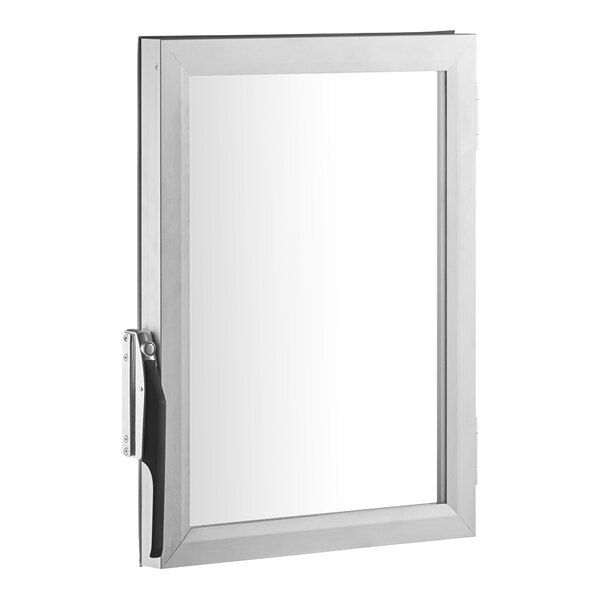 A rectangular glass top Dutch door with a metal frame and handle, designed for HTESDC-1836 and HPESDC-1836 models.