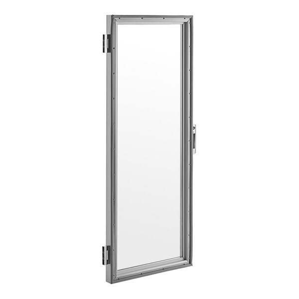 A full-size glass door with a metal frame designed for Avantco HTESC-1836 and HPESC-1836 units.