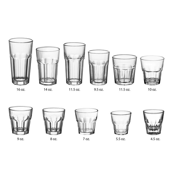 A 7 oz. clear glass rocks or old fashioned glass.