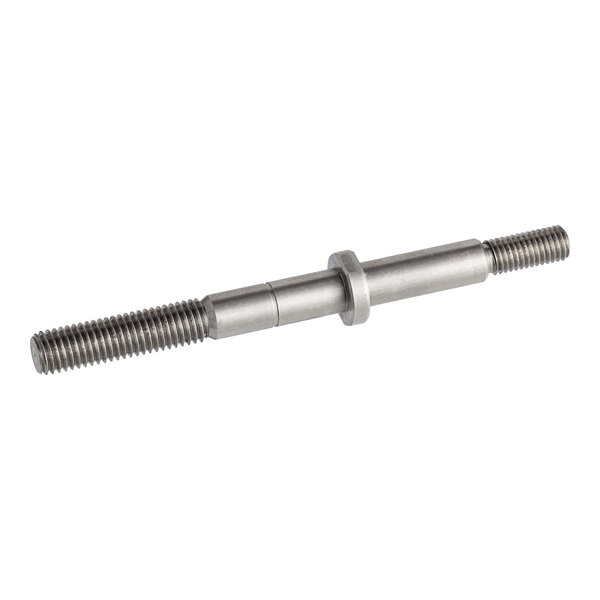 An Avantco stainless steel mandrel with a bolt and nut.