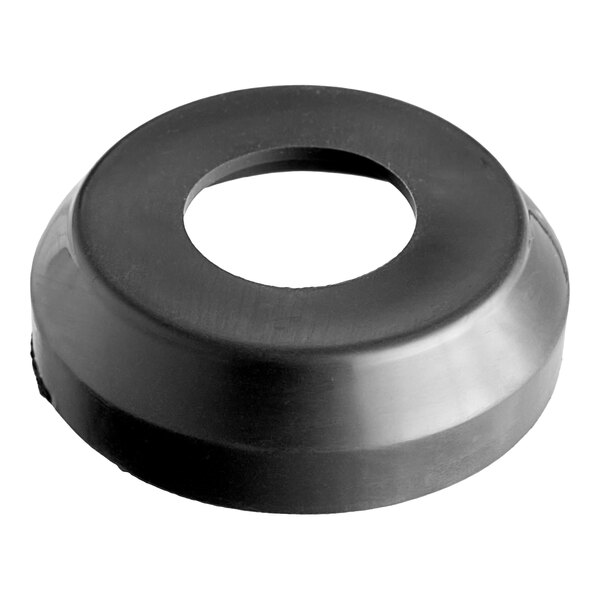 A black rubber sheath with a hole in it.