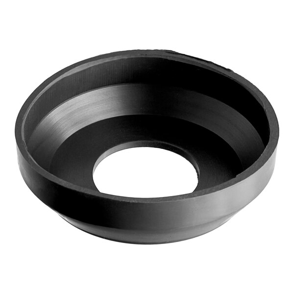 A black plastic circular sheath with a hole in it.