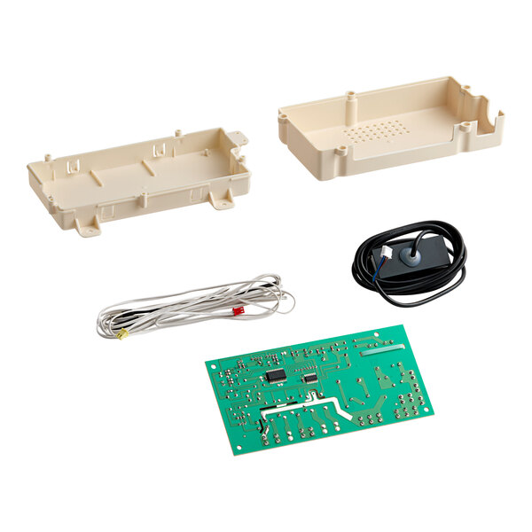 An Avantco VOA series controller assembly with a green and white circuit board, plastic tray, and wires.