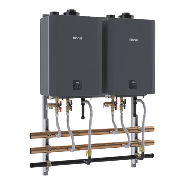 Rinnai TRW02CXiN Wall-Mounted 2 Unit Tankless Rack System with
