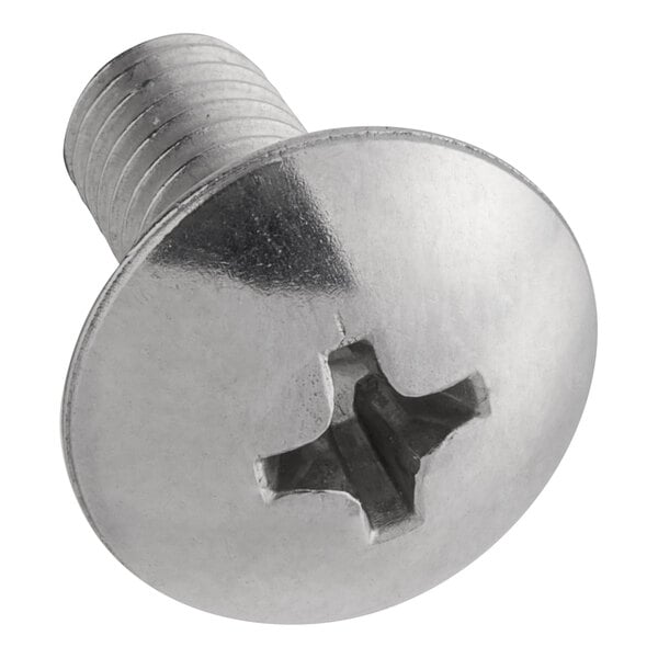 A metal Phillips head screw designed for use with Avantco AU and AWT Series automatic door swing cartridges.