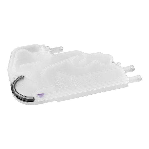 A plastic container with a purple Noble Warewashing air gap tip.